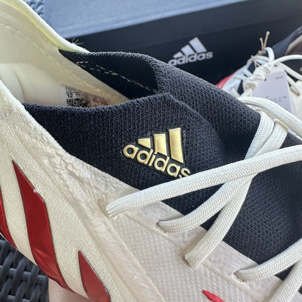 Adidas Predator Edge.1 FG Off White Vivid Red Men's Soccer Cleats H02933 Size 12 - Picture 15 of 15